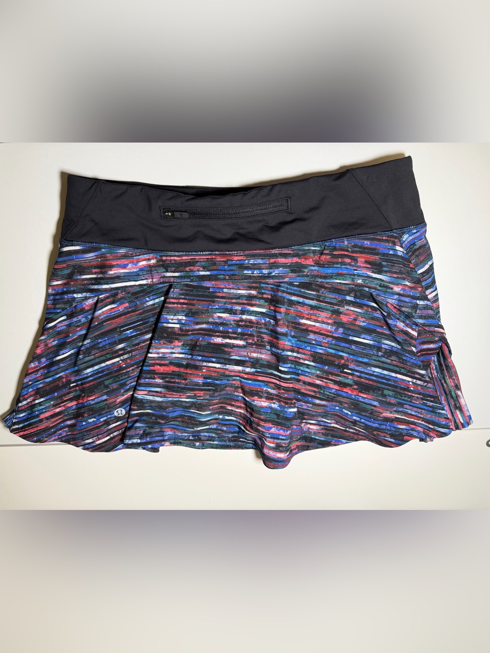 Lululemon 6 Tennis Pickle Ball Athletic Skirt Play off the Pleats Black Multi - Picture 12 of 16